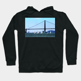 Golden Gate Bridge and Sailboats Hoodie